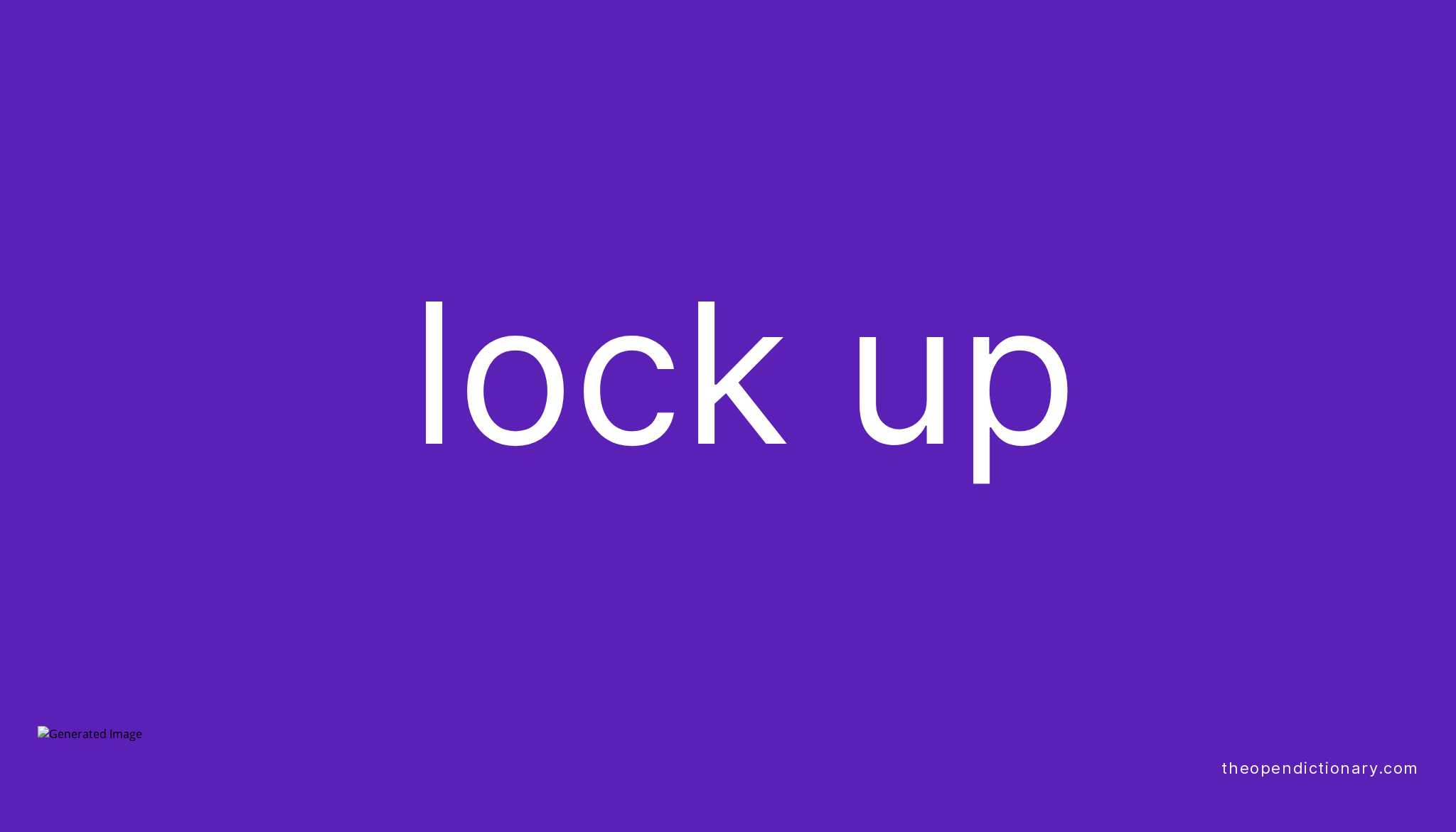 LOCK UP Phrasal Verb LOCK UP Definition Meaning And Example